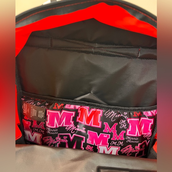 Disney Minnie Mouse Red and Black Laptop Backpack. - Picture 2 of 8